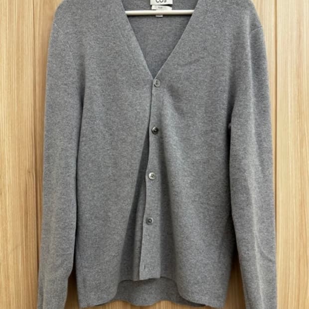 [L]코스 캐시미어 가디건 그레이