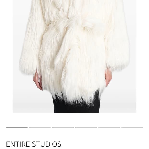 ENTIRE STUDIOS의 벨트 페이크 퍼 코트 xs