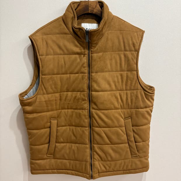 자라 남성 스웨이드 조끼 XL(105) 브라운