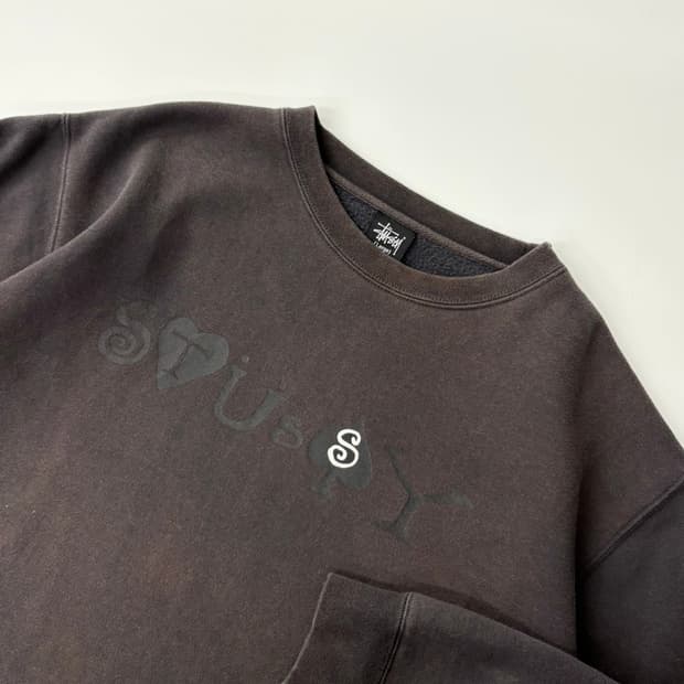 STUSSY 스투시 90‘s 레터링 로고 스웻 맨투맨 