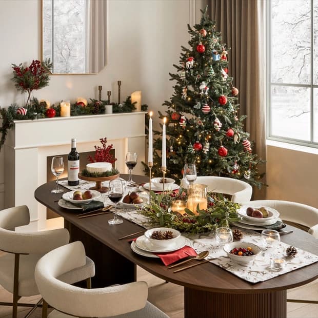 [택o새제품] 까사미아 수입 sander 크리스마스 테이블 러너