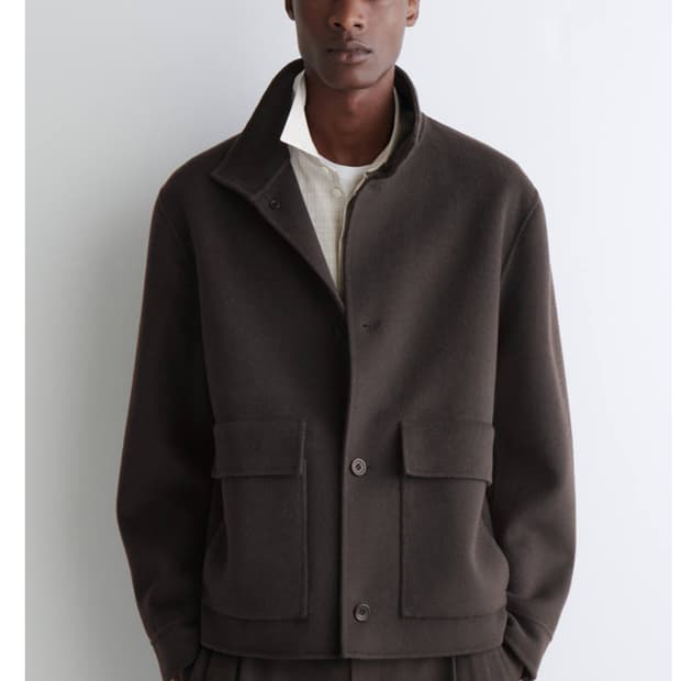 코스 울 더블페이스 퍼널넥 자켓