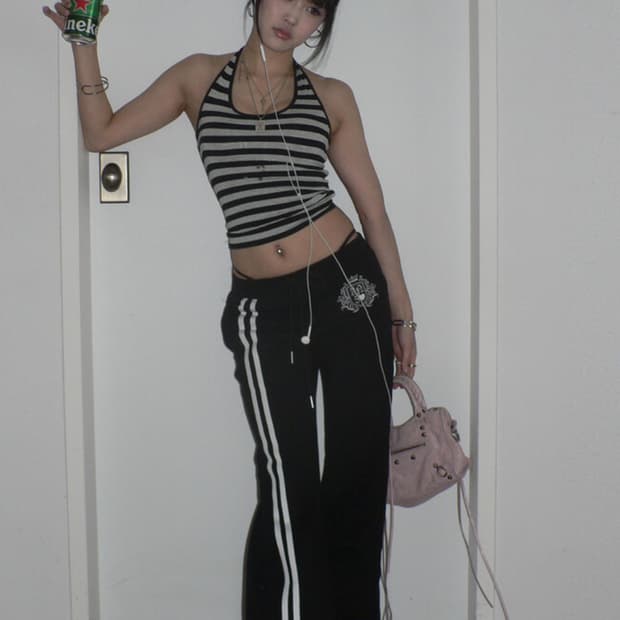 엔젤넘버555 Angelic sweat pants Black 바지