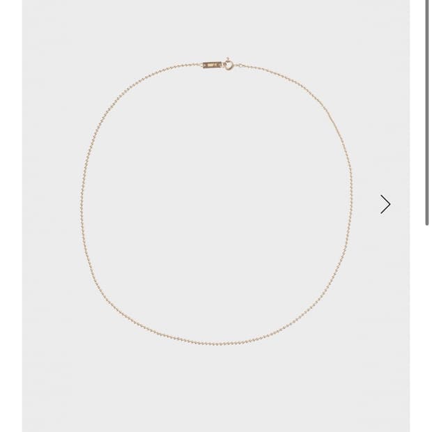 PR 클래식 볼체인 목걸이 14k 옐로골드