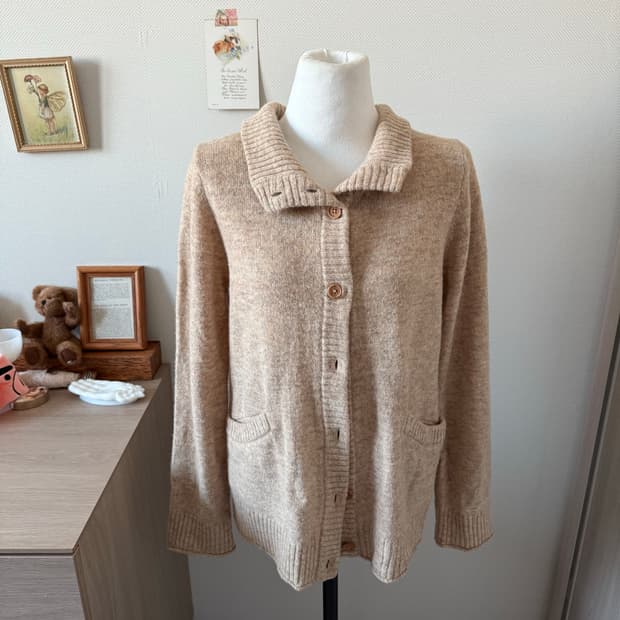 양모 모리걸 니트 가디건