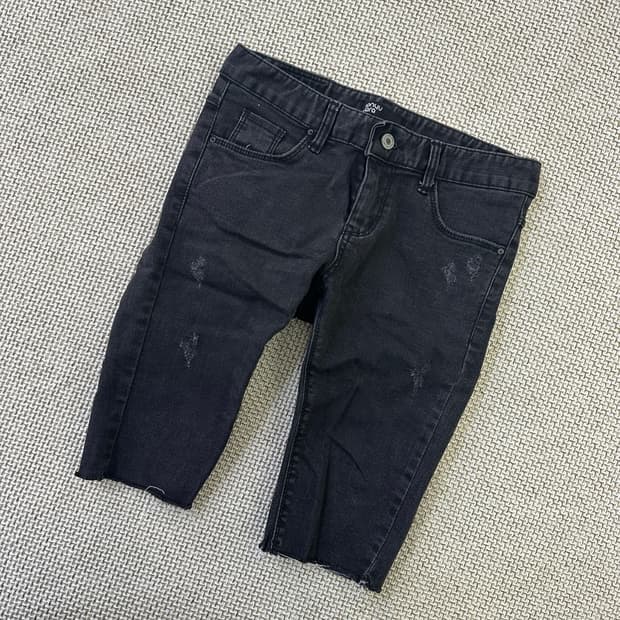 3 빈티지 5부 청 반바지 0423D