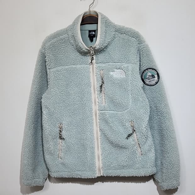 (M) 노스페이스 플리스 점퍼 옥색 뽀글이 후리스 자켓 아웃도어 