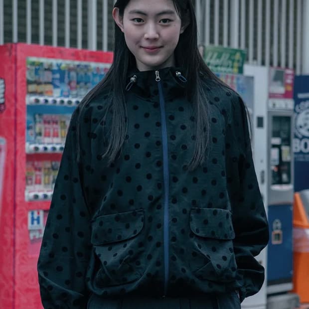 오헤시오 도트 프릴 바람막이 점퍼