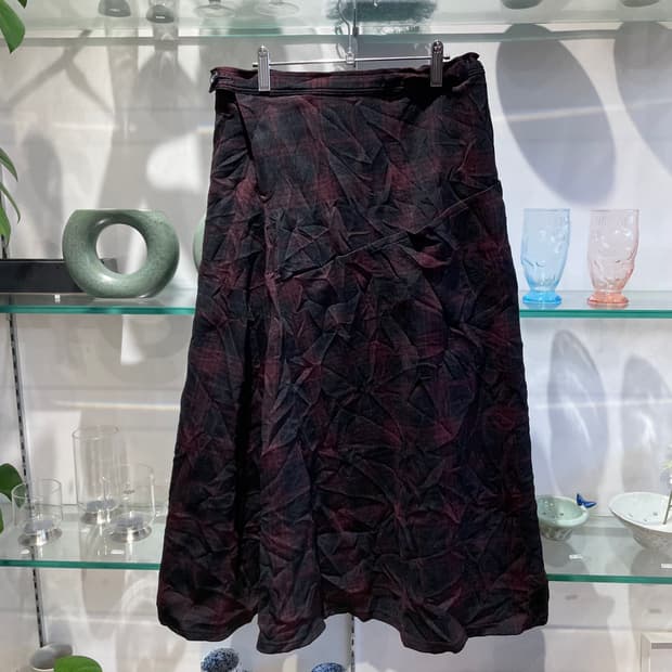 요지야마모토 Y’s wrinkled skirt