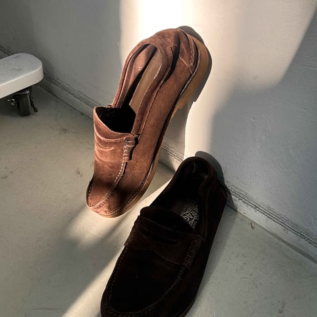 살바토레 페레가모 스웨이드 로퍼