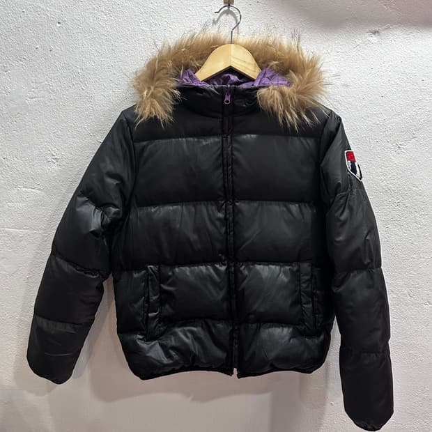 베어USA 퍼 트리밍 리버서블 크롭 패딩M