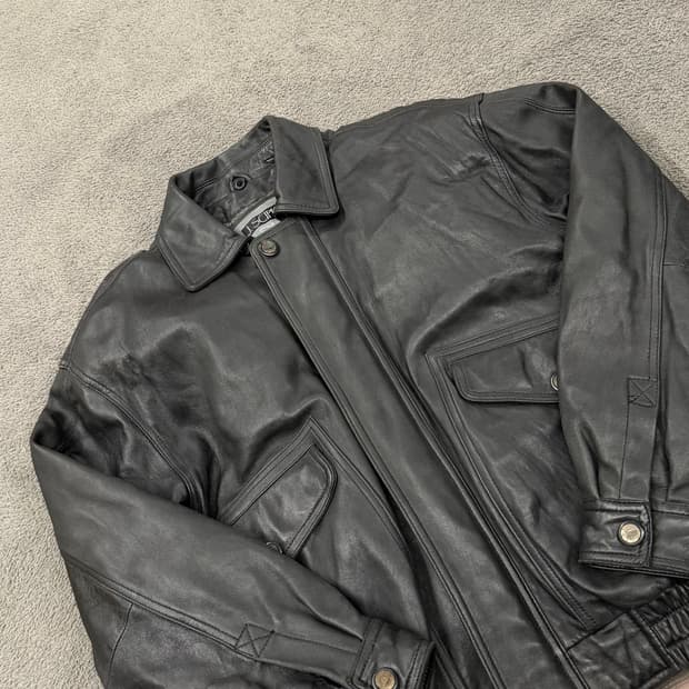 [정품/95] J. SCIPIO 빈티지 가죽 봄버 자켓