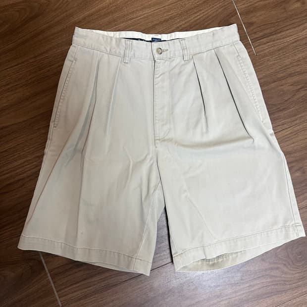 90s 빈티지 폴로랄프로렌 투플리츠 테일러쇼츠 반바지 치노팬츠