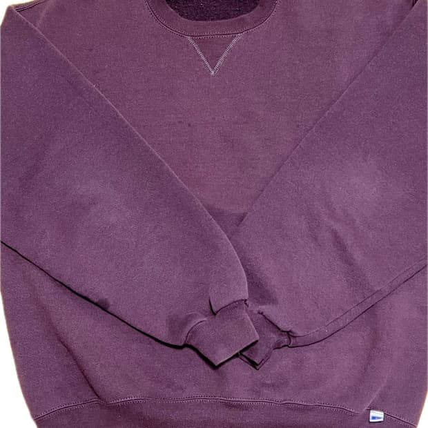 90s 러셀 스웻셔츠 버건디 퍼플