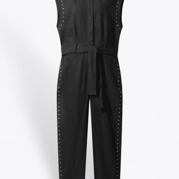 이로 2023 스터드 디테일 벨티드 점프수트 34사이즈(택달린 새제품)