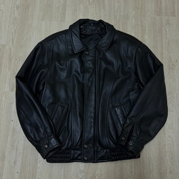 RUKLAND 남성 천연 양가죽 봄버 가죽자켓 L/100 