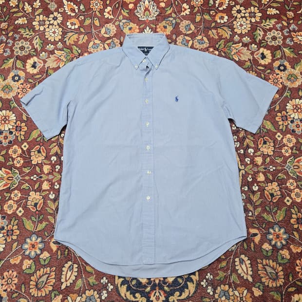 폴로 랄프로렌 블레이크 잔체크 반팔 셔츠 (M)