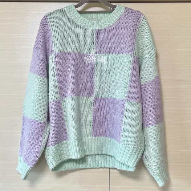 Stussy 스투시 블록 체크 니트