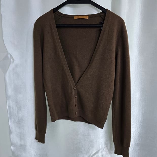 SJSJ 브라운 브이넥 가디건 (1679)