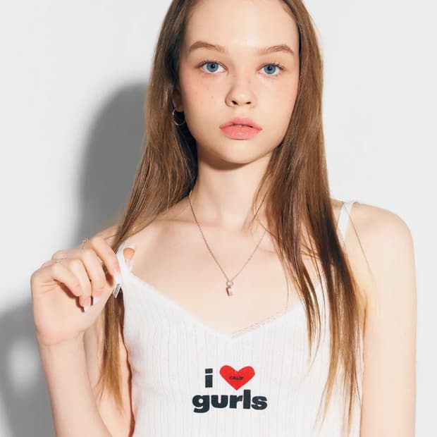 애즈이프캘리 CALIE GURLS SLEEVELESS WHITE