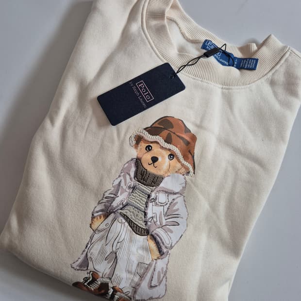 폴로 베어 맨투맨 아이보리 S (새상품)