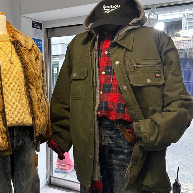 디키즈 카키 워크웨어 후디 자켓2XL