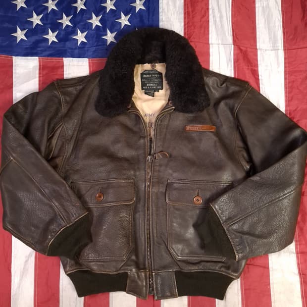 오리지날 아비렉스 탑건 리얼레더 미해군 G-1 항공점퍼