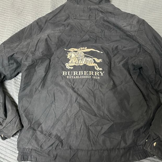 버버리 블루종 빈티지 자켓 