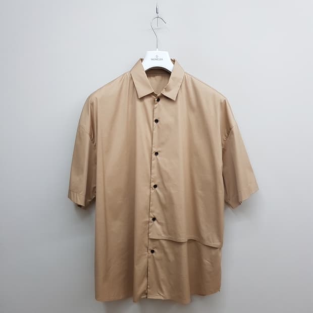 한섬 타임옴므 레이어드 오버핏 반팔 셔츠 105사이즈