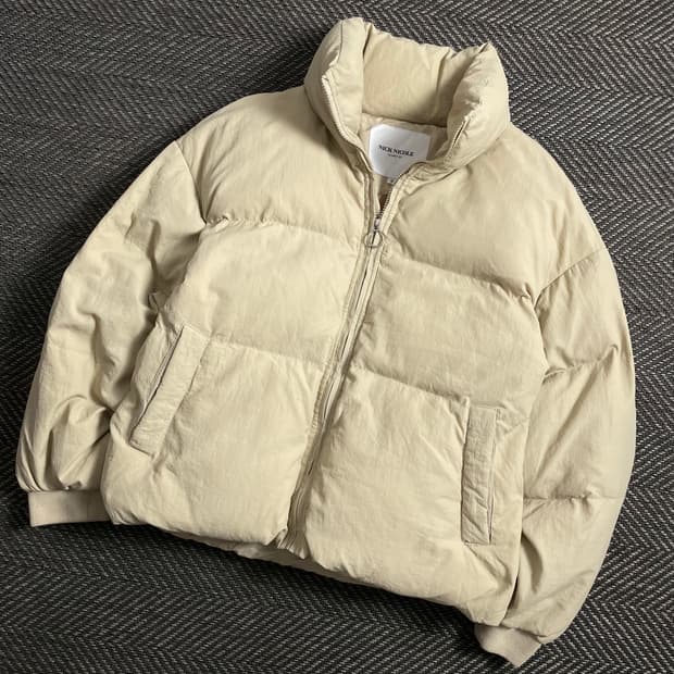 NICK NICOLE 베이지 숏 패딩 자켓y 4660