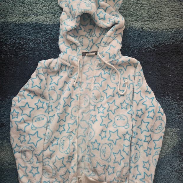 리락쿠마 일본 지퍼 후드집업 (귀 모양 오리지널 상품, Y2K) S사이즈