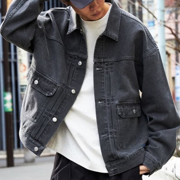 프릭스스토어 오버핏 데님 자켓
