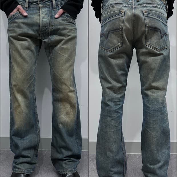 디젤 샌드 워싱 데님 팬츠