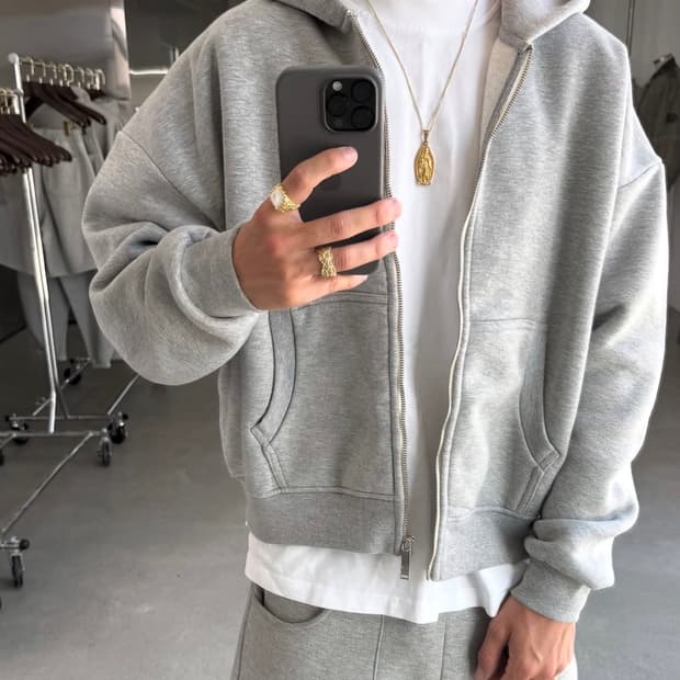 sweatscollective cozy hoodie 후드집업 그레이 M