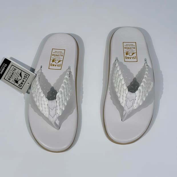 아일랜드슬리퍼 PT903W 위빙 레더 화이트 11사이즈