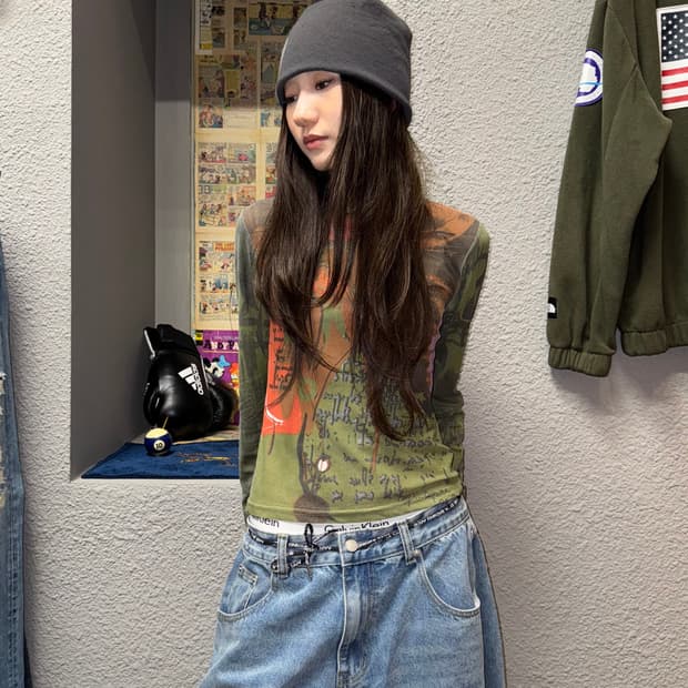 Stussy 스투시 로고 니트 비니 그레이