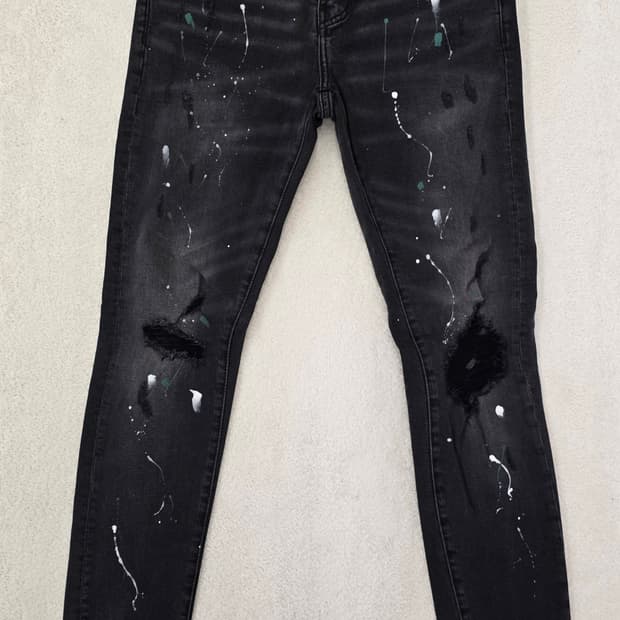 [정품] AMIRI 아미리 페인트 스플래터 데님진.   싸이즈 30