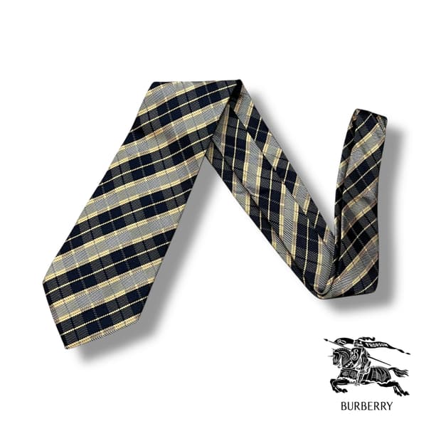  버버리 체크 패턴 실크 넥타이 y14336