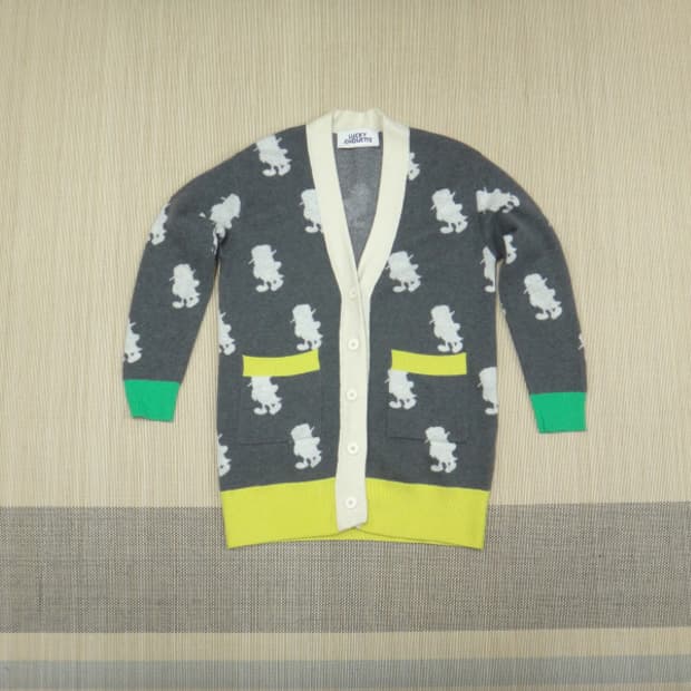 (FREE) 럭키슈에뜨 YO 슈에뜨 컬러블록 가디건