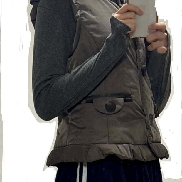 Hanae mori 하나에모리 프릴 패딩 베스트