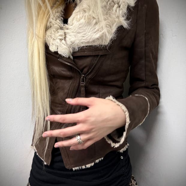 “Vintage” 00’s Side Zipper Brown Draped 