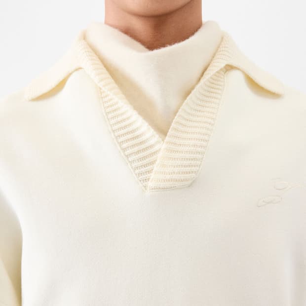 [M,L,XL]자크뮈스 25fw 푼토 롱 슬리브 폴로 니트