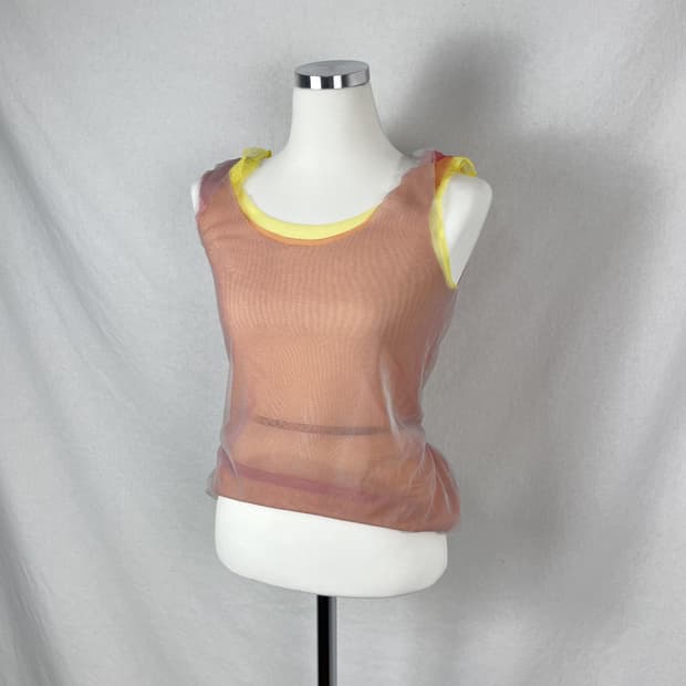 Vintage 매쉬 슬리브리스 