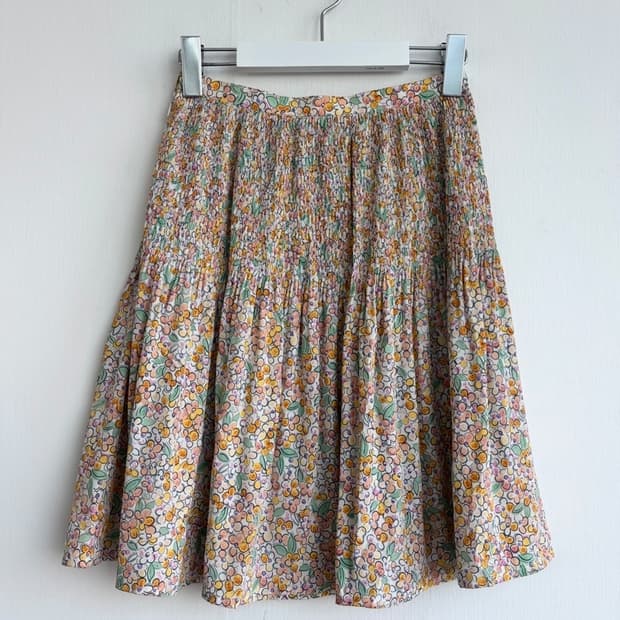 MADAME DIOR 빈티지 파스텔 잔꽃 플레어 스커트