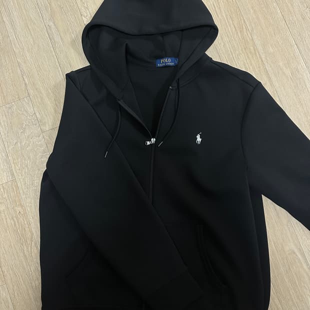 폴로 후드집업 블랙 L