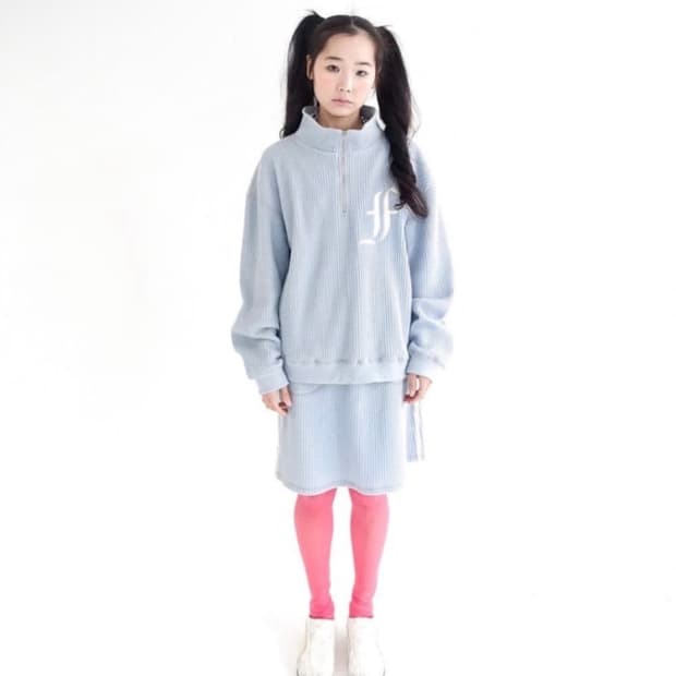 샵페어리 와플 하프 집업