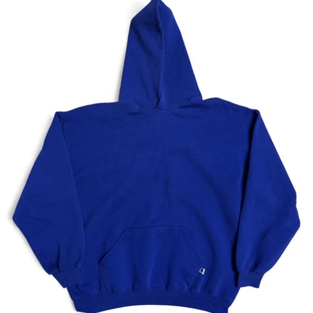 90s 빈티지 러셀 후드티 블루