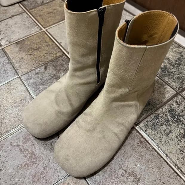 폴리테루 라운드 부츠 베이지