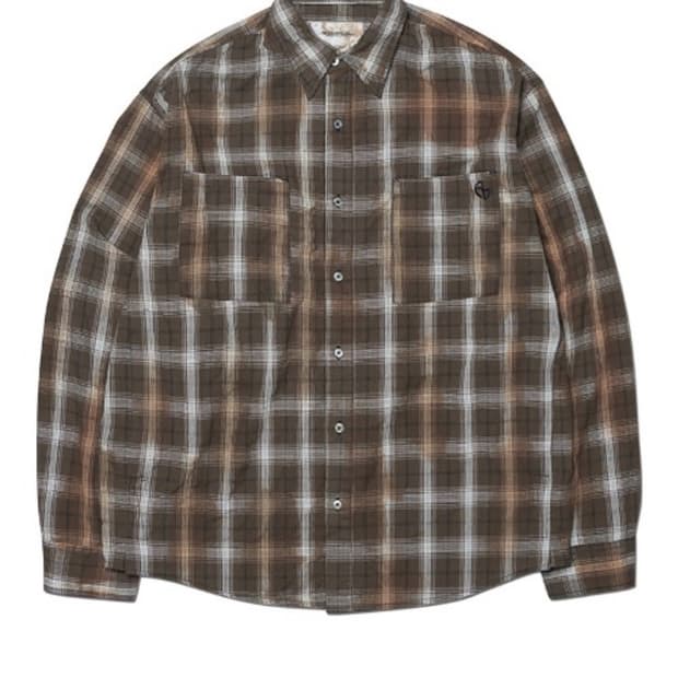 Nomanual O.D CHECK SHIRT - BROWN M