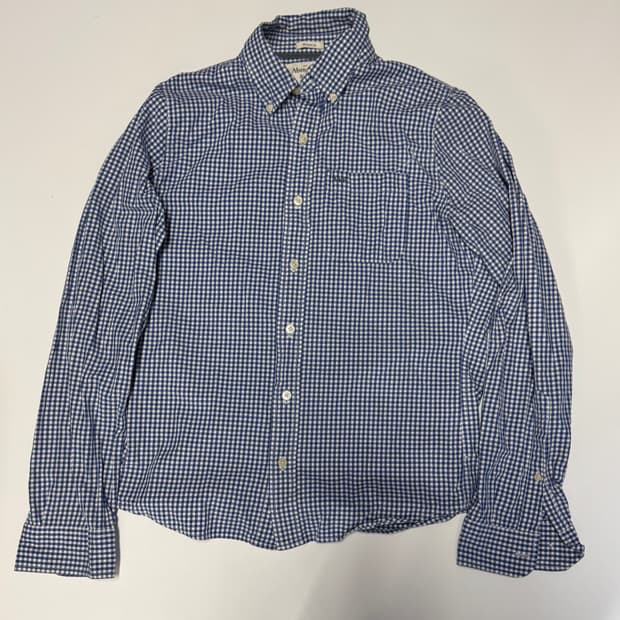 희귀!! 아베크롬비 올드스쿨 깅엄 체크 셔츠 M